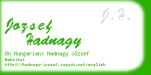 jozsef hadnagy business card